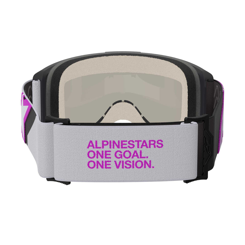 Alpinestars MX | MTB Vision 5 Goggles CORP (Light Grey/Purple) Mirror Silver Lens