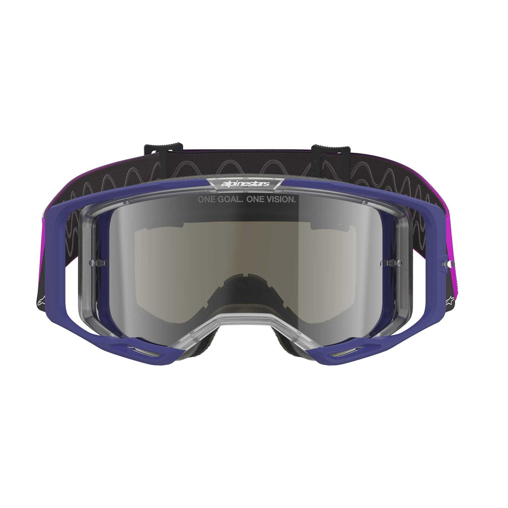 Alpinestars MX | MTB Vision 8 Goggles CORP (Purple/Light Grey) Mirror Silver Lens
