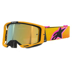 Alpinestars MX | MTB Vision 8 Goggles CORP (Orange/Yellow/Pink) Mirror Gold Lens