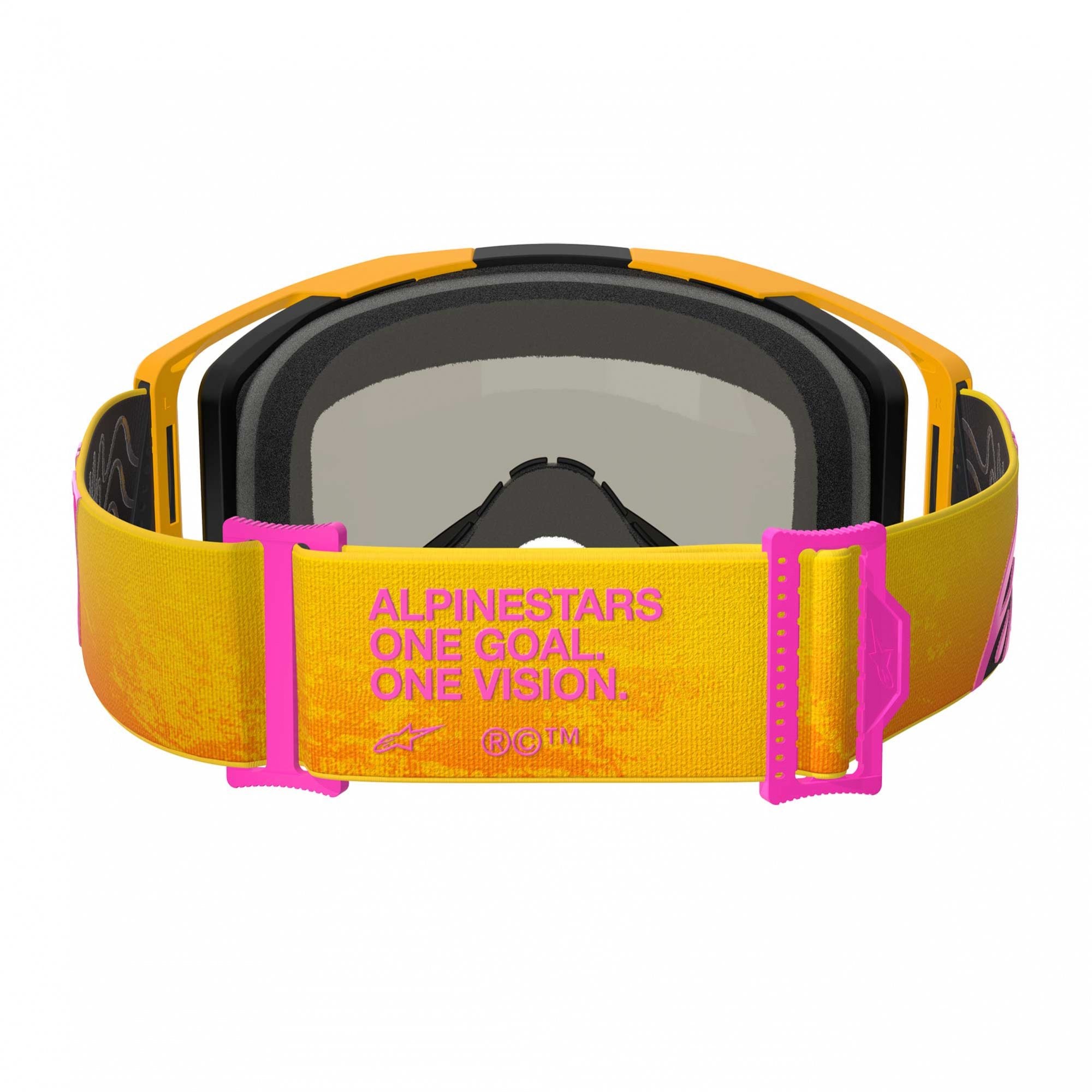Alpinestars MX | MTB Vision 8 Goggles CORP (Orange/Yellow/Pink) Mirror Gold Lens