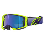 Alpinestars MX | MTB Vision 8 Goggles CORP (Purple/Yellow Fluo) Mirror Blue Lens