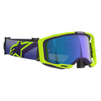 Alpinestars MX | MTB Vision 8 Goggles CORP (Purple/Yellow Fluo) Mirror Blue Lens