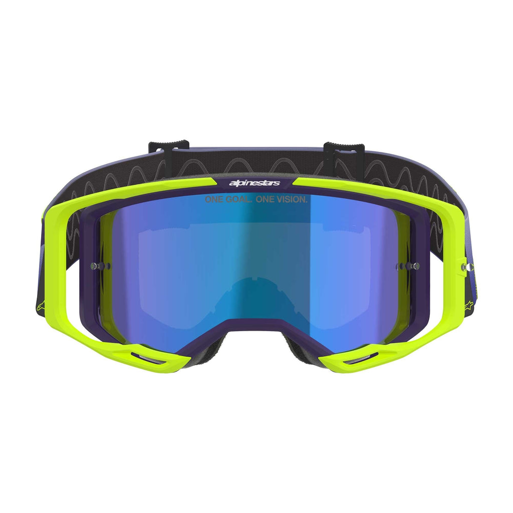 Alpinestars MX | MTB Vision 8 Goggles CORP (Purple/Yellow Fluo) Mirror Blue Lens
