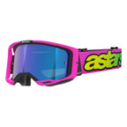 Alpinestars MX | MTB Vision 8 Goggles VISTA (Pink Fluo/Yellow Fluo) Mirror Blue Lens