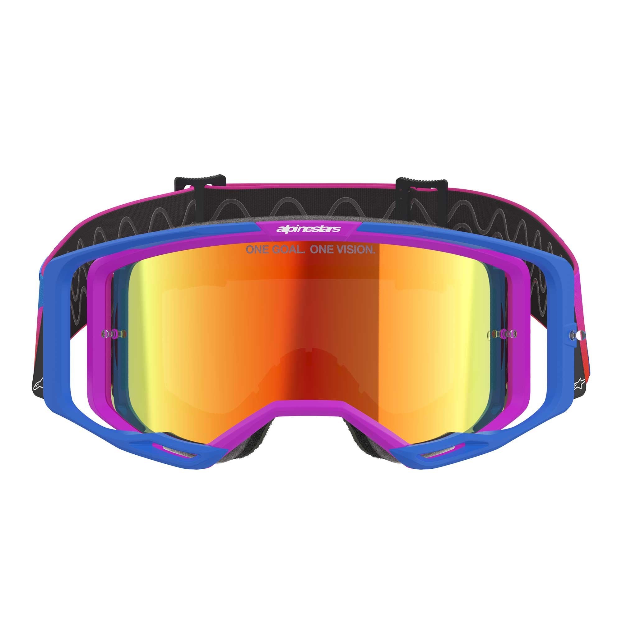 Alpinestars MX | MTB Vision 8 Goggles CORP (UCLA Blue/Purple/Orange) Mirror Red Lens