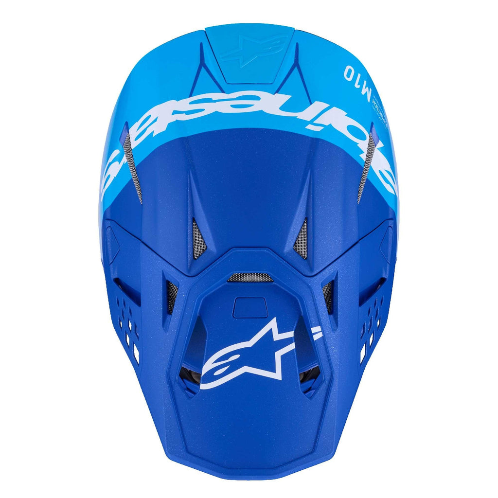 Alpinestars S-M10 MX Helmet - FLOOD (Metallic Blue/Med Blue/Black Carbon M&G)