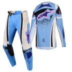 Alpinestars Women's MX Jersey & Pant Kit Deal - Stella TechStar NOMUR (Light Blue/Off White/Black)
