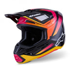 Alpinestars S-M7 RISE MX | Enduro Helmet (Black/Yellow/Pink Gloss)
