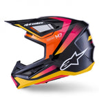 Alpinestars S-M7 RISE MX | Enduro Helmet (Black/Yellow/Pink Gloss)