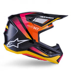 Alpinestars S-M7 RISE MX | Enduro Helmet (Black/Yellow/Pink Gloss)