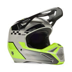 FOX Racing MX Youth Helmet - V1 COLLECT (Grey/Fluo Yellow/Black)