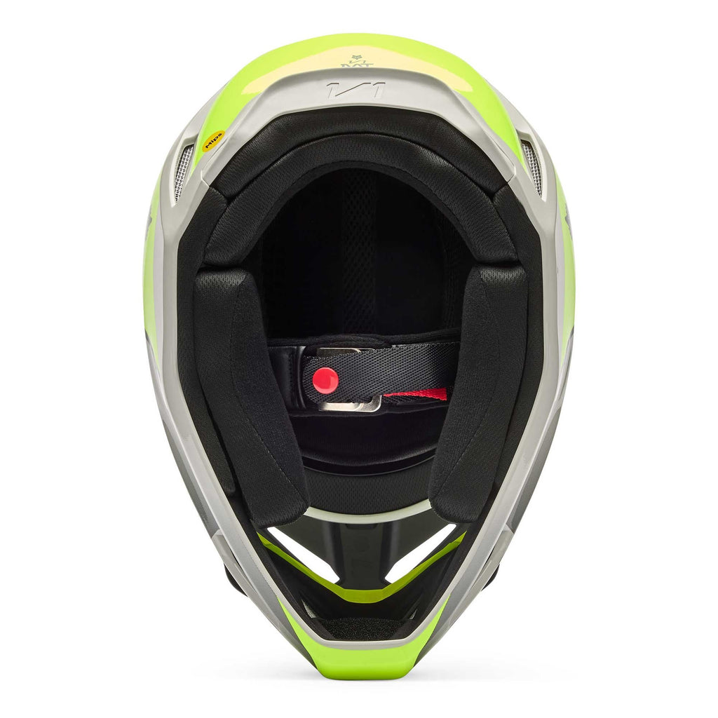 FOX Racing MX Youth Helmet - V1 COLLECT (Grey/Fluo Yellow/Black)