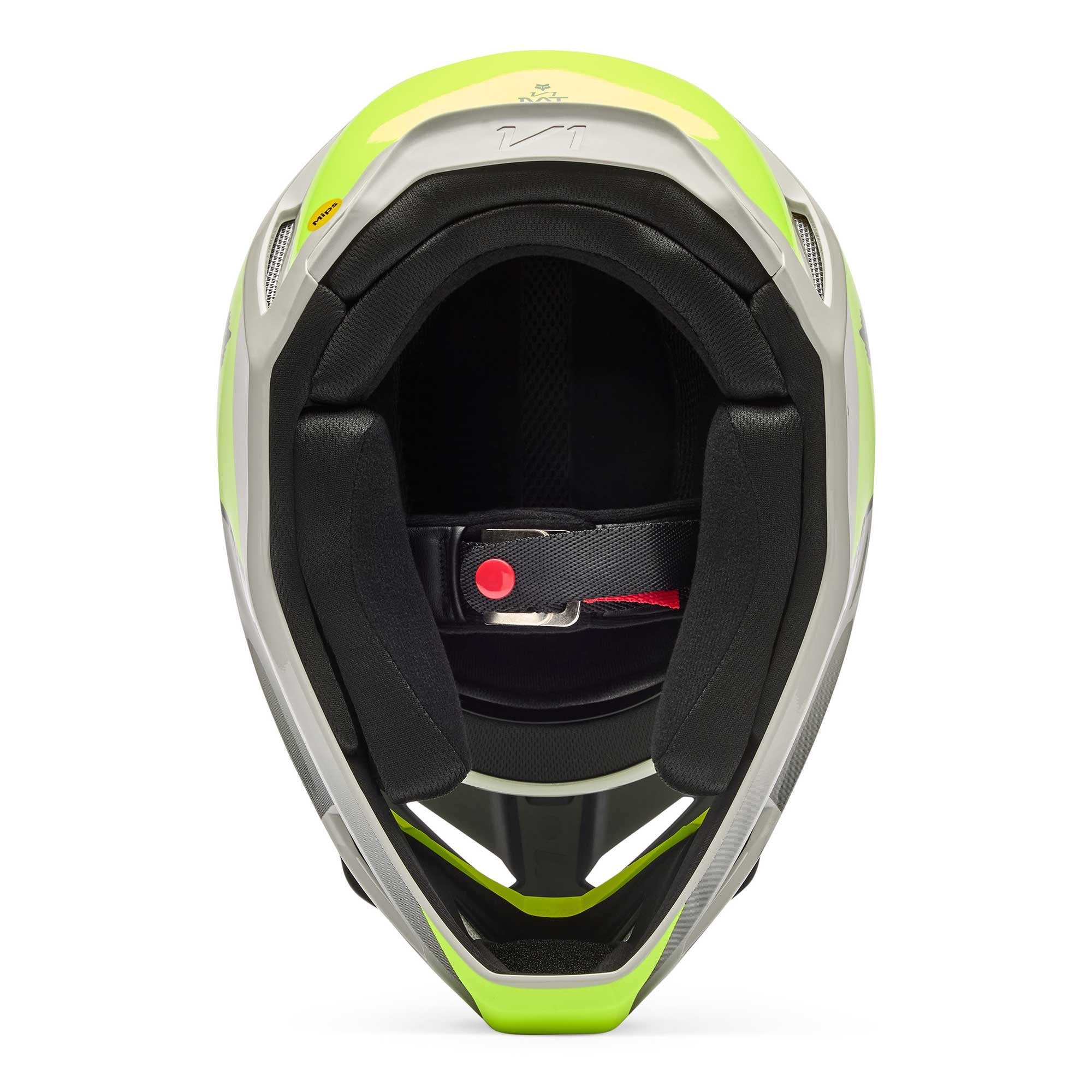 FOX Racing MX Youth Helmet - V1 COLLECT (Grey/Fluo Yellow/Black)