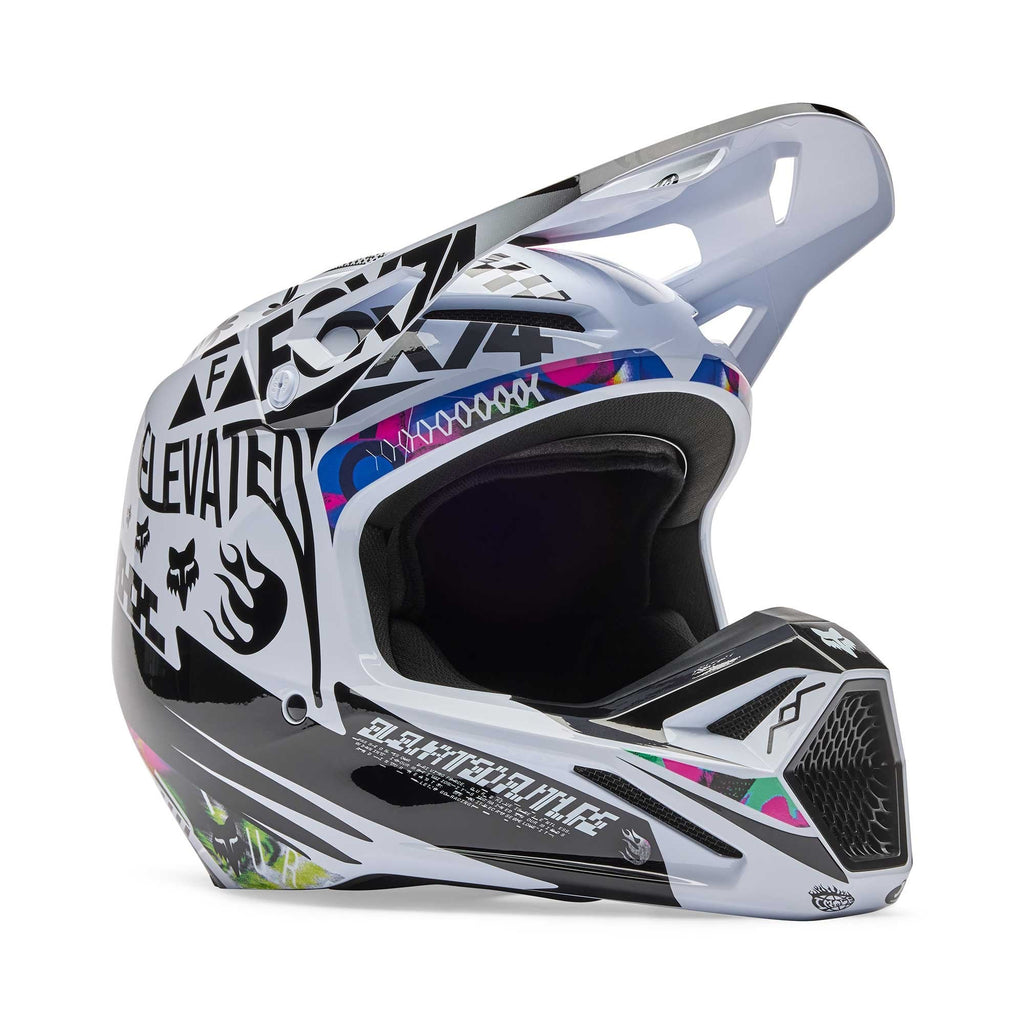 FOX Racing MX | Enduro Helmet - V1 IMAGE COSMO (White/Black)