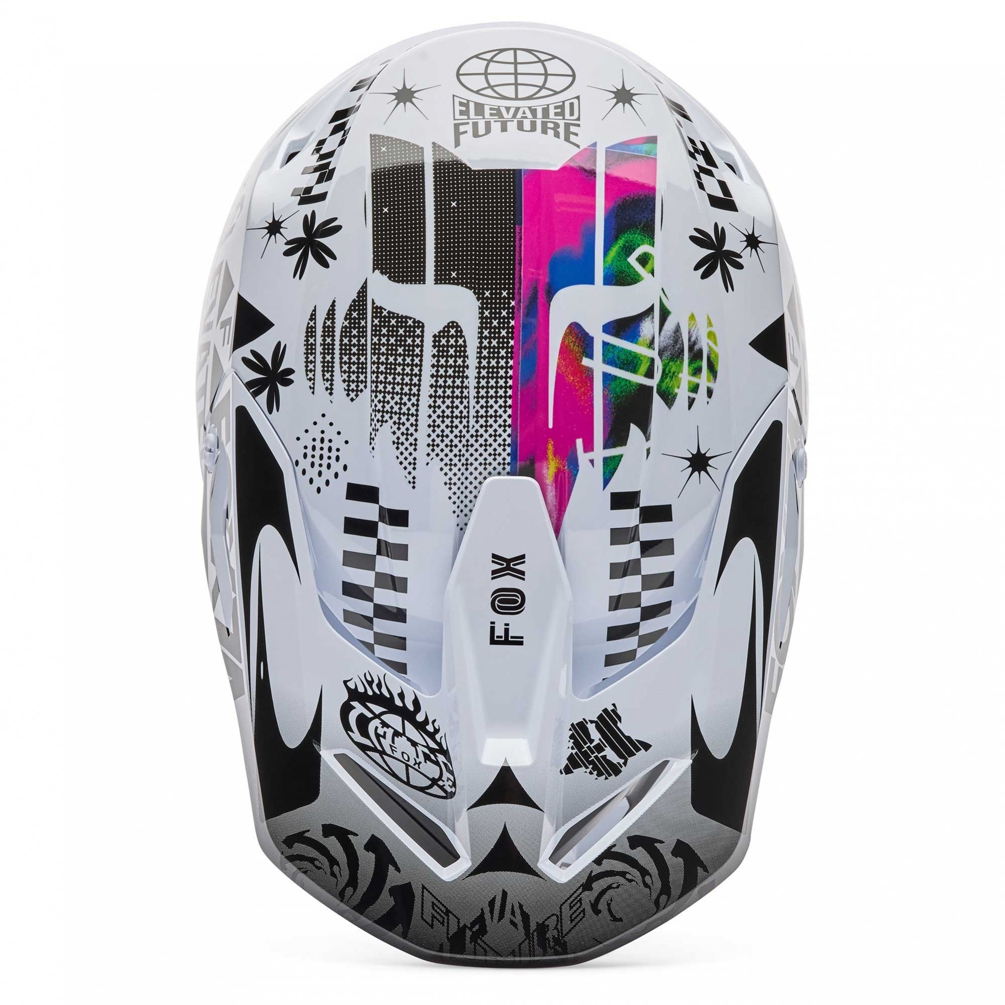 FOX Racing MX | Enduro Helmet - V1 IMAGE COSMO (White/Black)