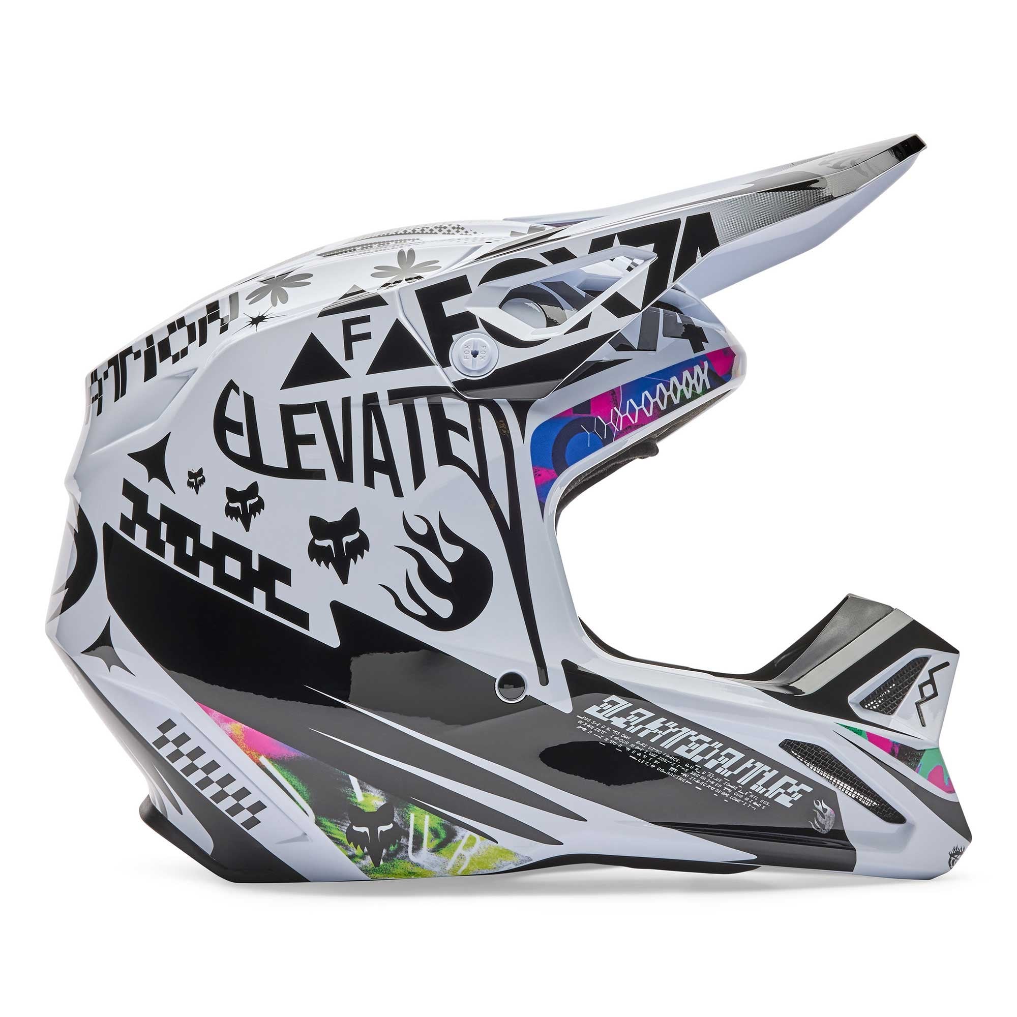 FOX Racing MX | Enduro Helmet - V1 IMAGE COSMO (White/Black)