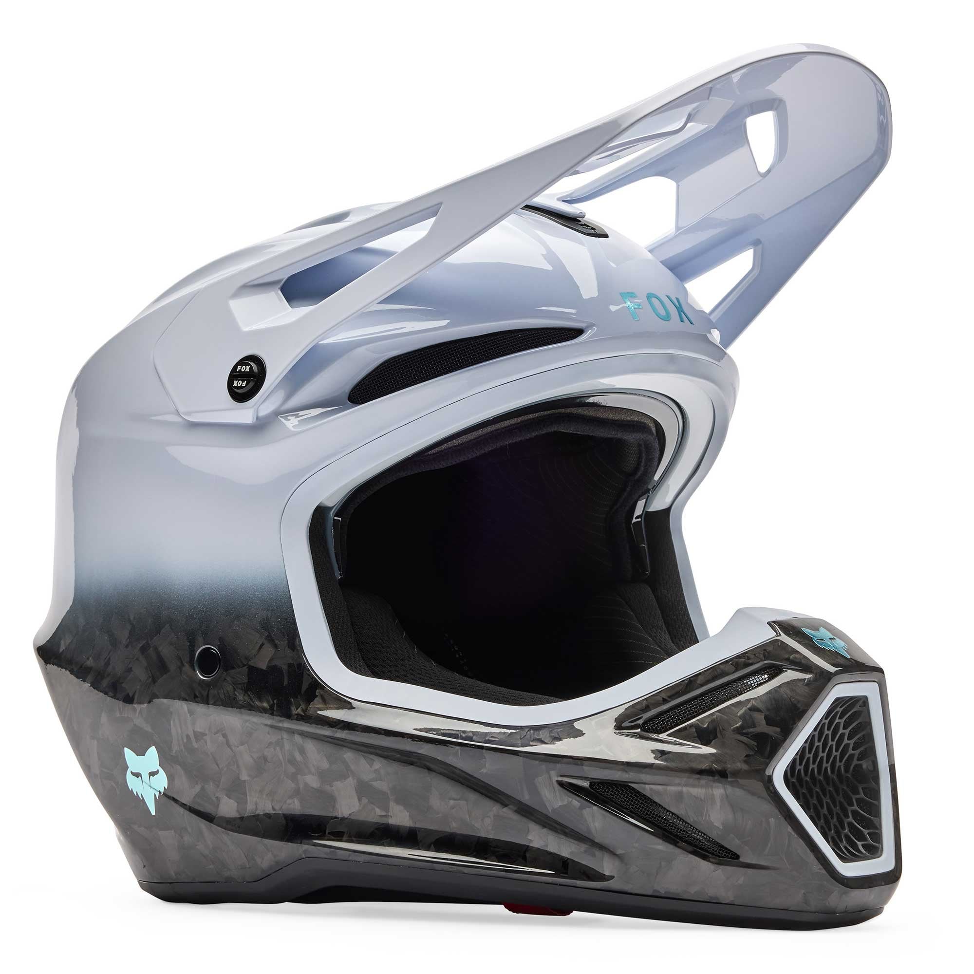 FOX Racing MX | Enduro Helmet - V3 RS Carbon GHOST (White/Black)