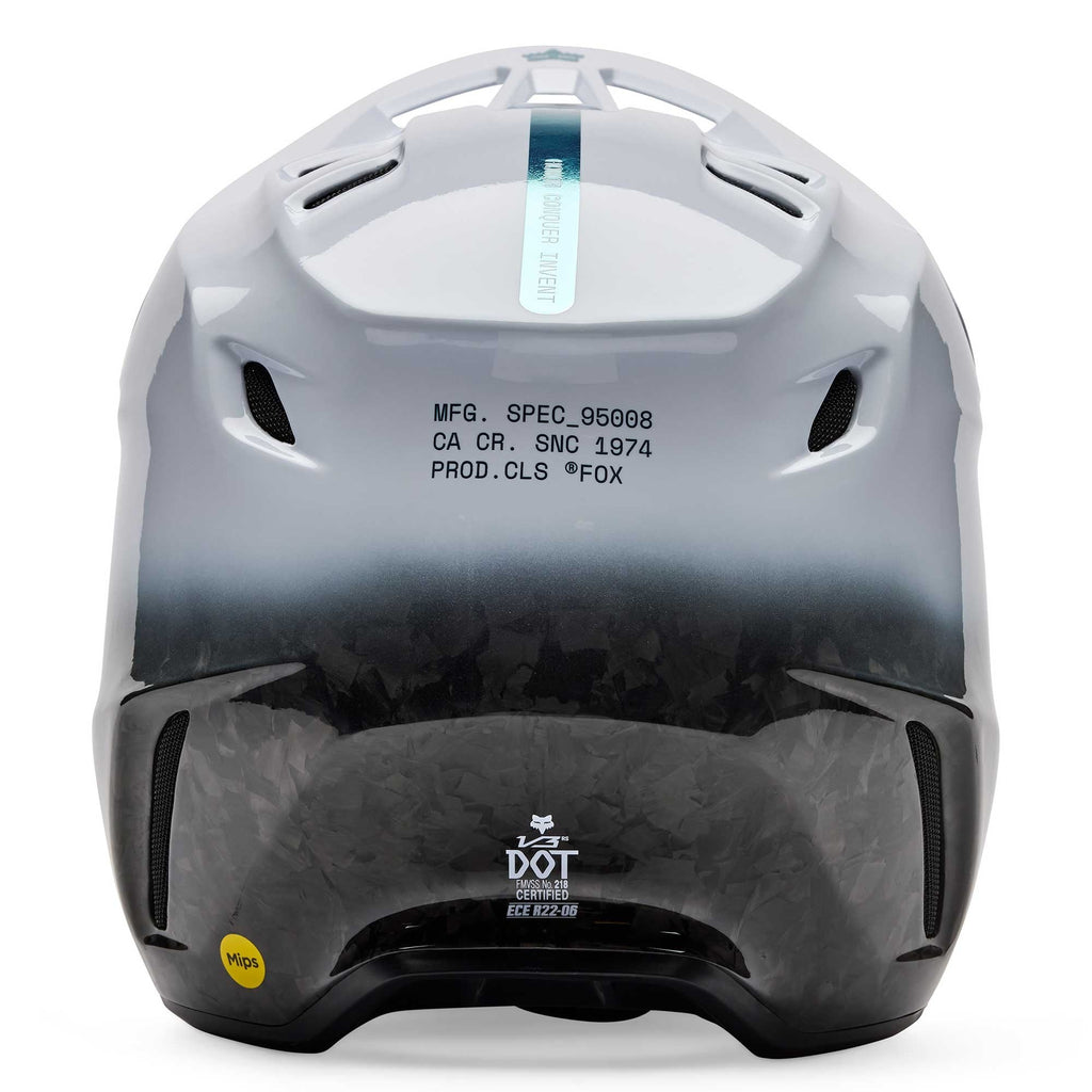 FOX Racing MX | Enduro Helmet - V3 RS Carbon GHOST (White/Black)