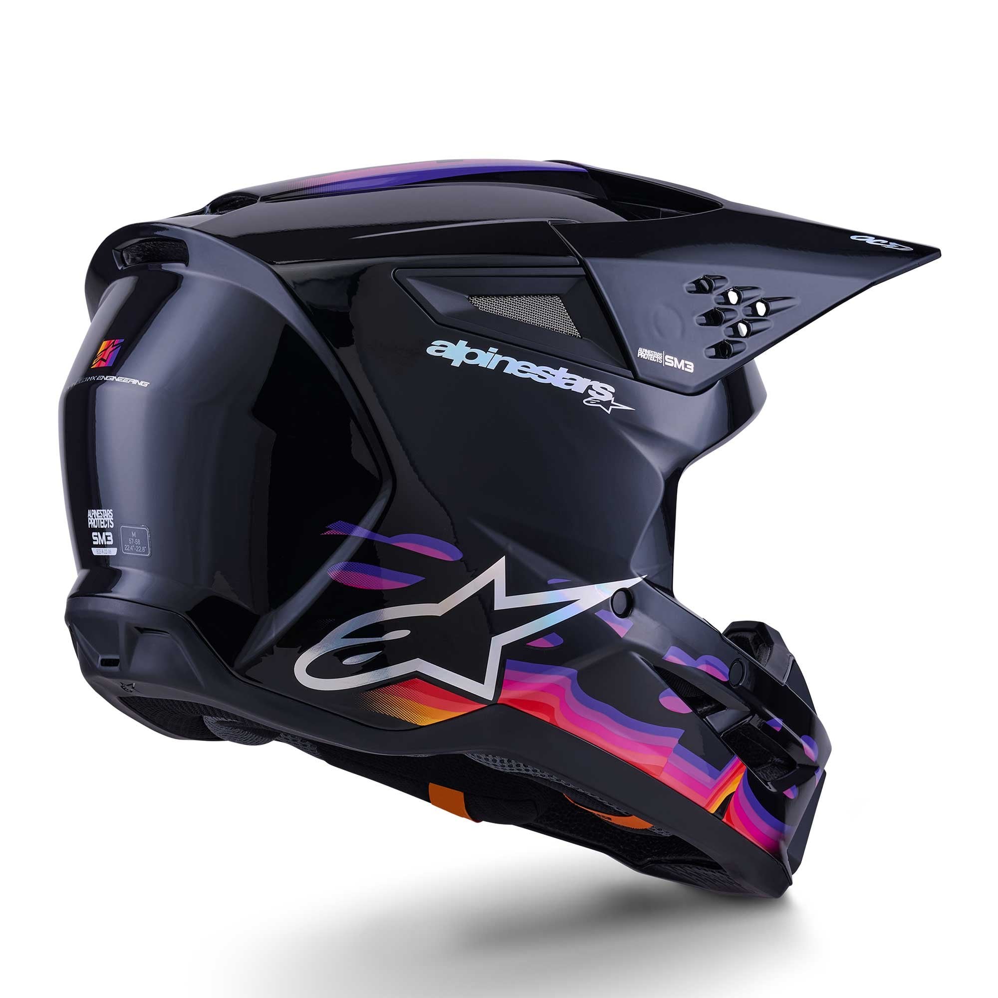 Alpinestars (SALE) MX Helmet - S-M3 FORCE (Black Gloss)