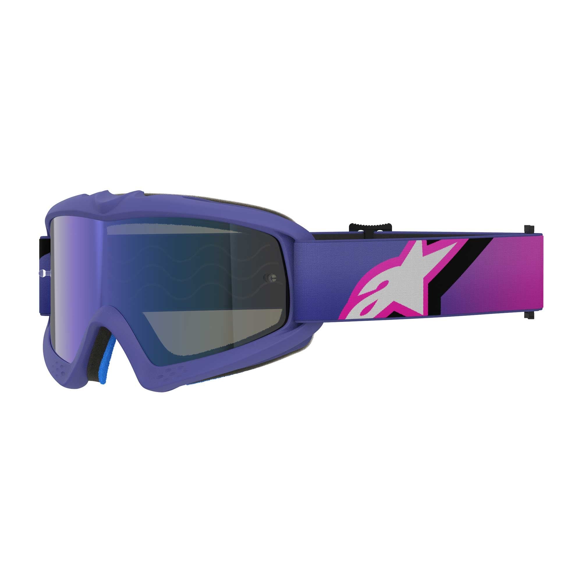 Alpinestars Youth Vision Goggles - CORP (Purple/Pink Fluo) Mirror Blue Lens