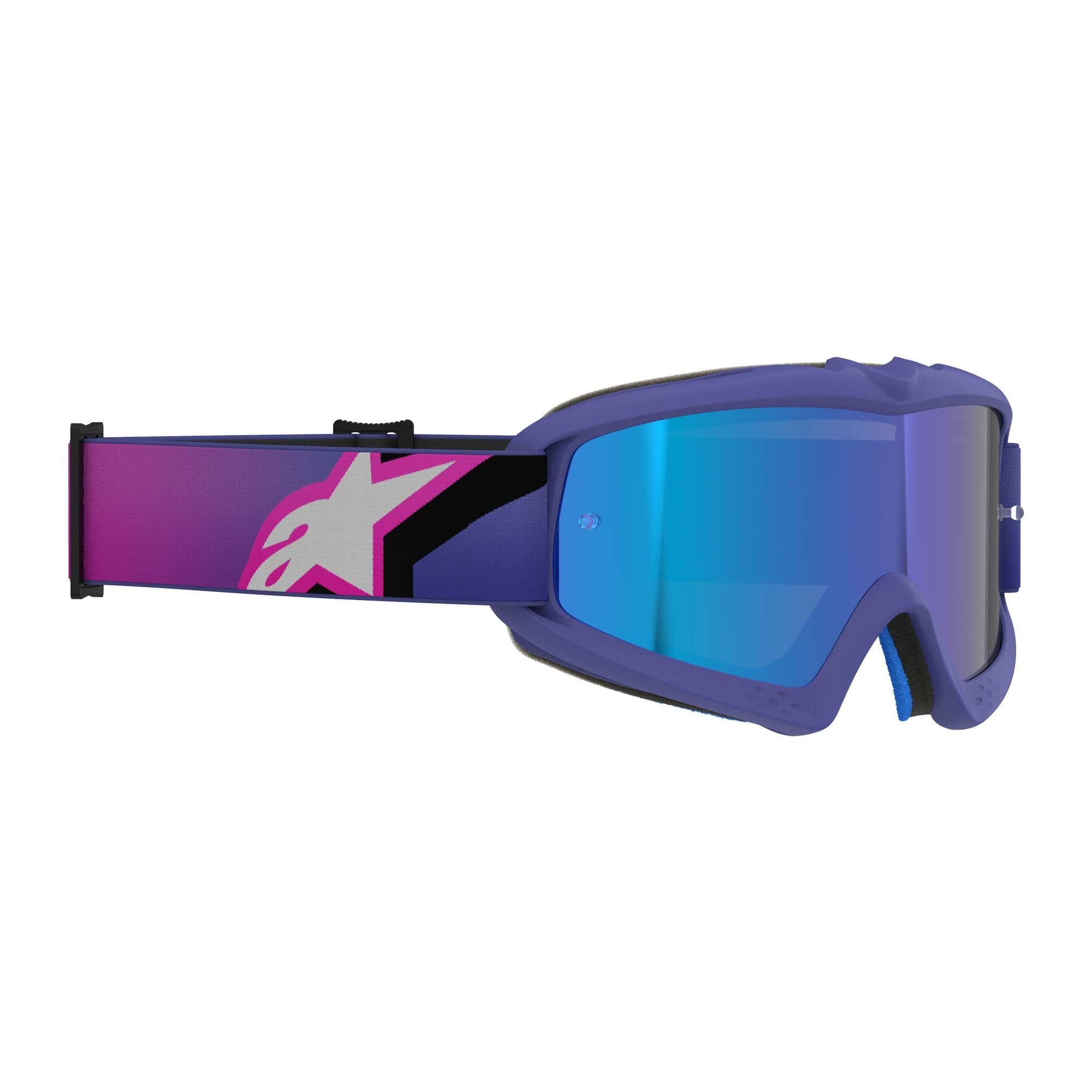 Alpinestars Youth Vision Goggles - CORP (Purple/Pink Fluo) Mirror Blue Lens