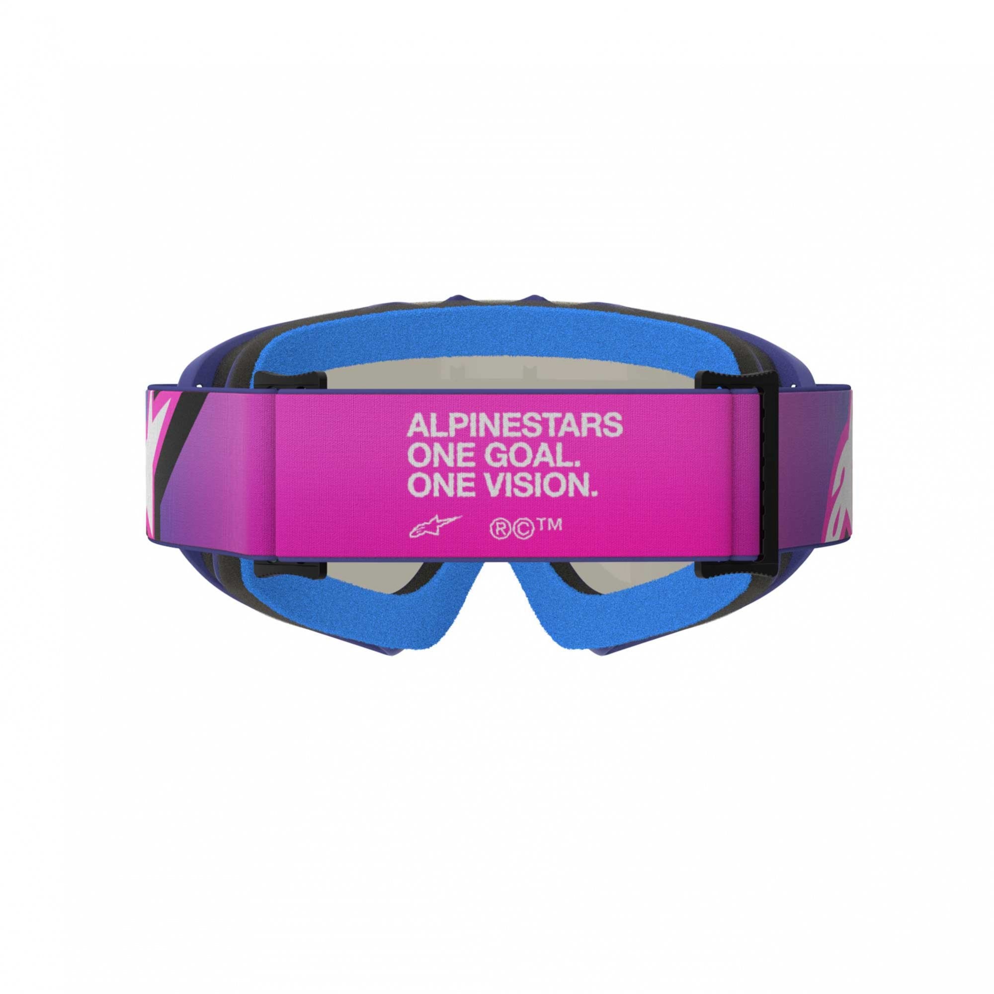 Alpinestars Youth Vision Goggles - CORP (Purple/Pink Fluo) Mirror Blue Lens