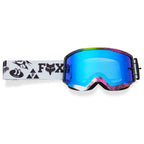 FOX Racing MX | MTB Goggles - MAIN V3 IMAGE COSMO (White/Black) Mirror Blue Lens