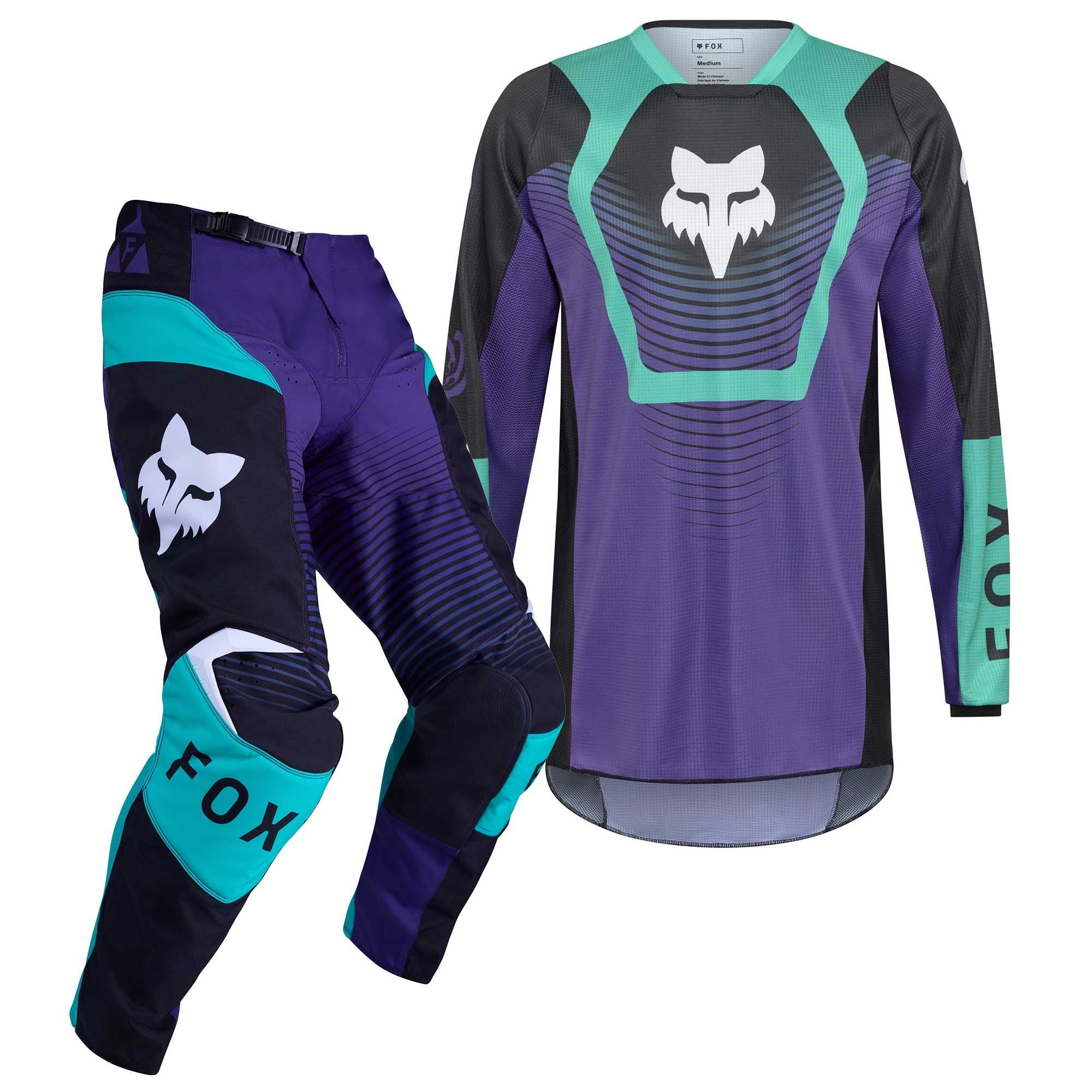 FOX Racing MX Jersey & Pant Kit Deal - 180 COLLECT (Grape/Teal/Black)