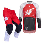 FOX Racing MX Jersey & Pant Kit Deal - 180 HONDA (Fluo Red/White/Black)