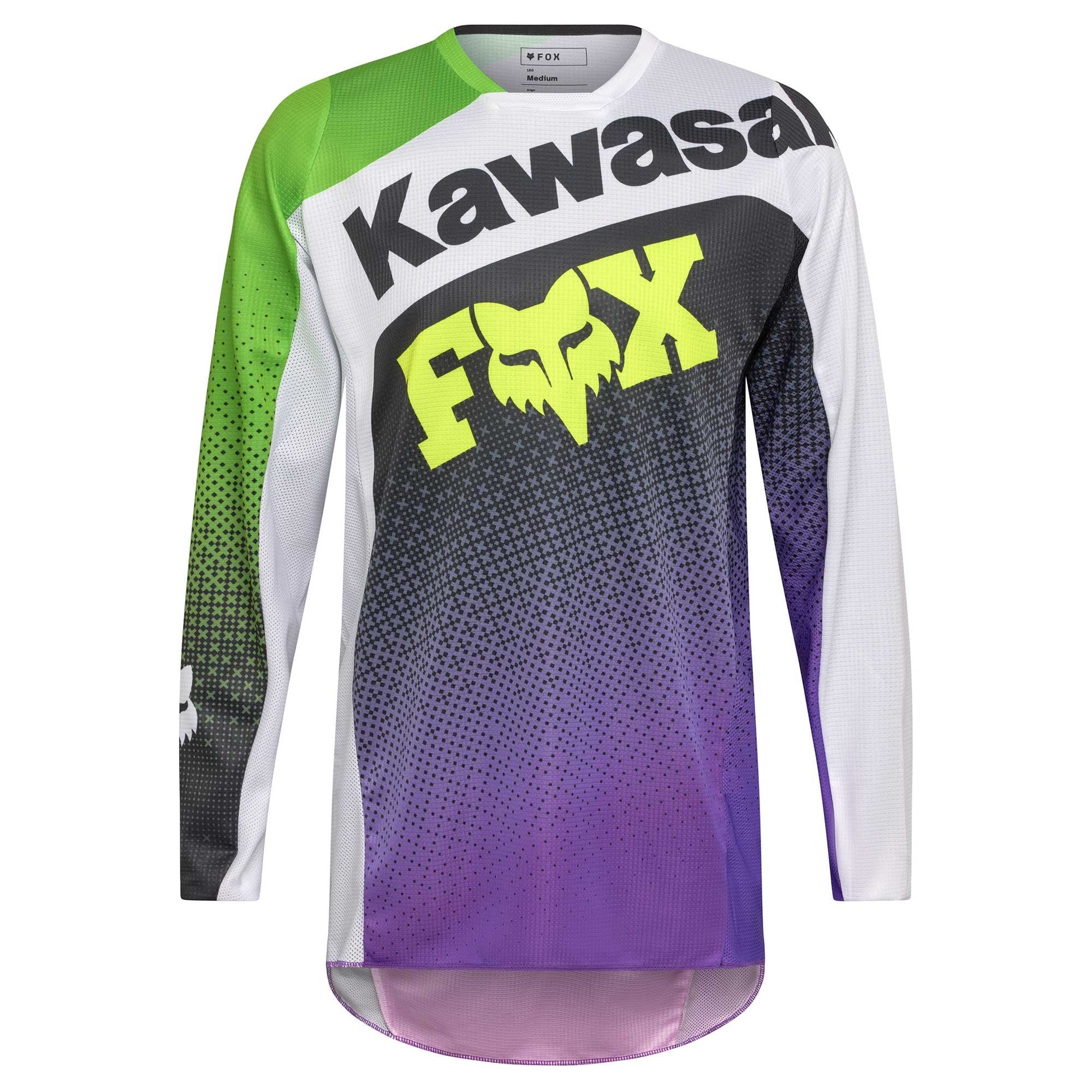 FOX (2026) MX Jersey & Pant Kit Deal - 180 KAWASAKI (Purple/White/Green)
