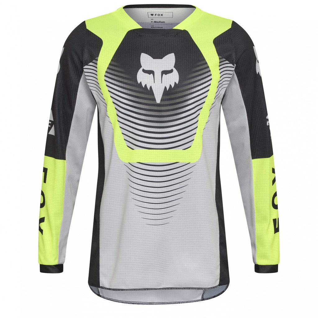 FOX Racing Youth MX Jersey & Pant Kit Deal - 180 COLLECT (Grey/Flo Yellow/Black)