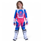 FOX Racing Youth MX Jersey & Pant Kit Deal - 180 COLLECT (Blue/Pink/White)