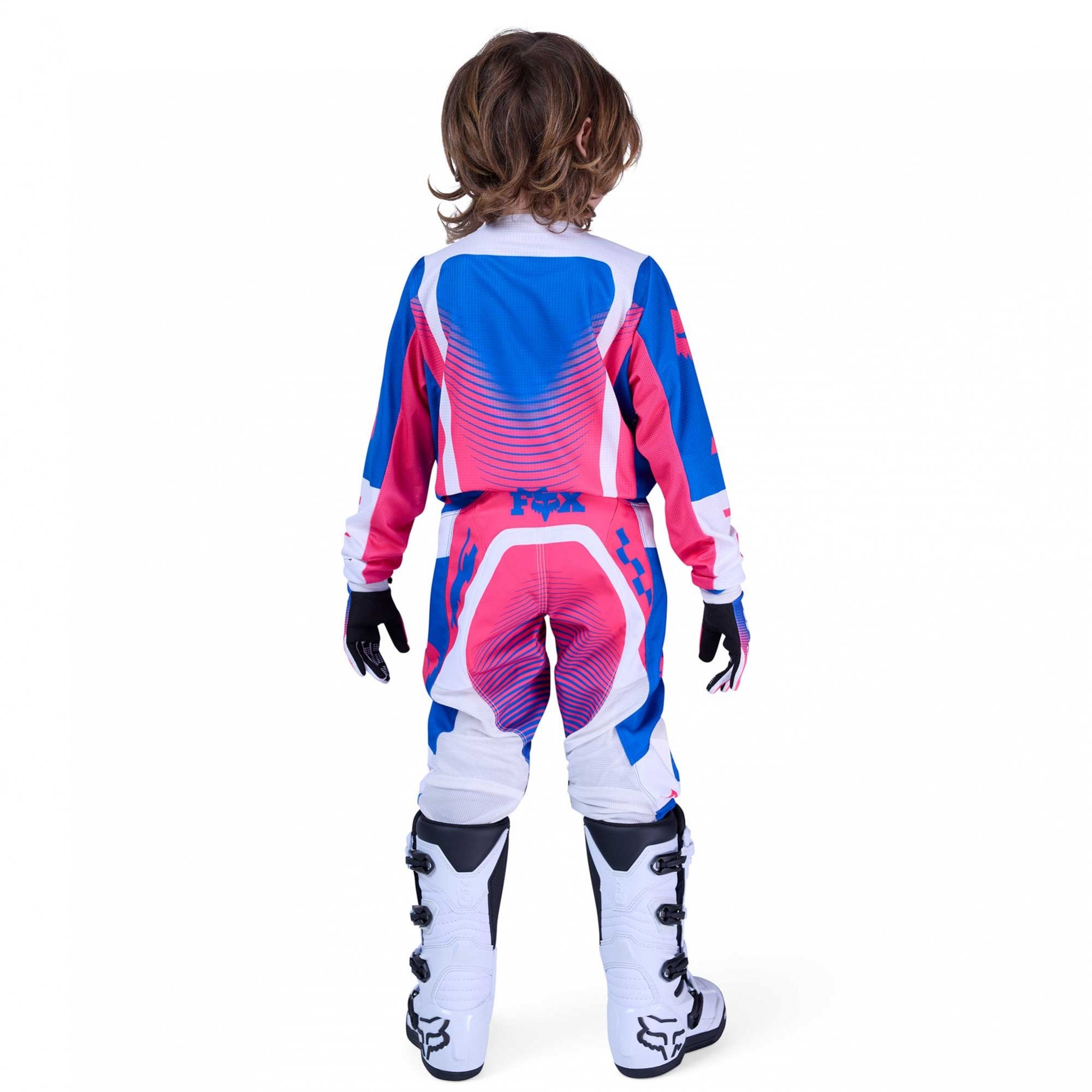 FOX Racing Youth MX Jersey & Pant Kit Deal - 180 COLLECT (Blue/Pink/White)