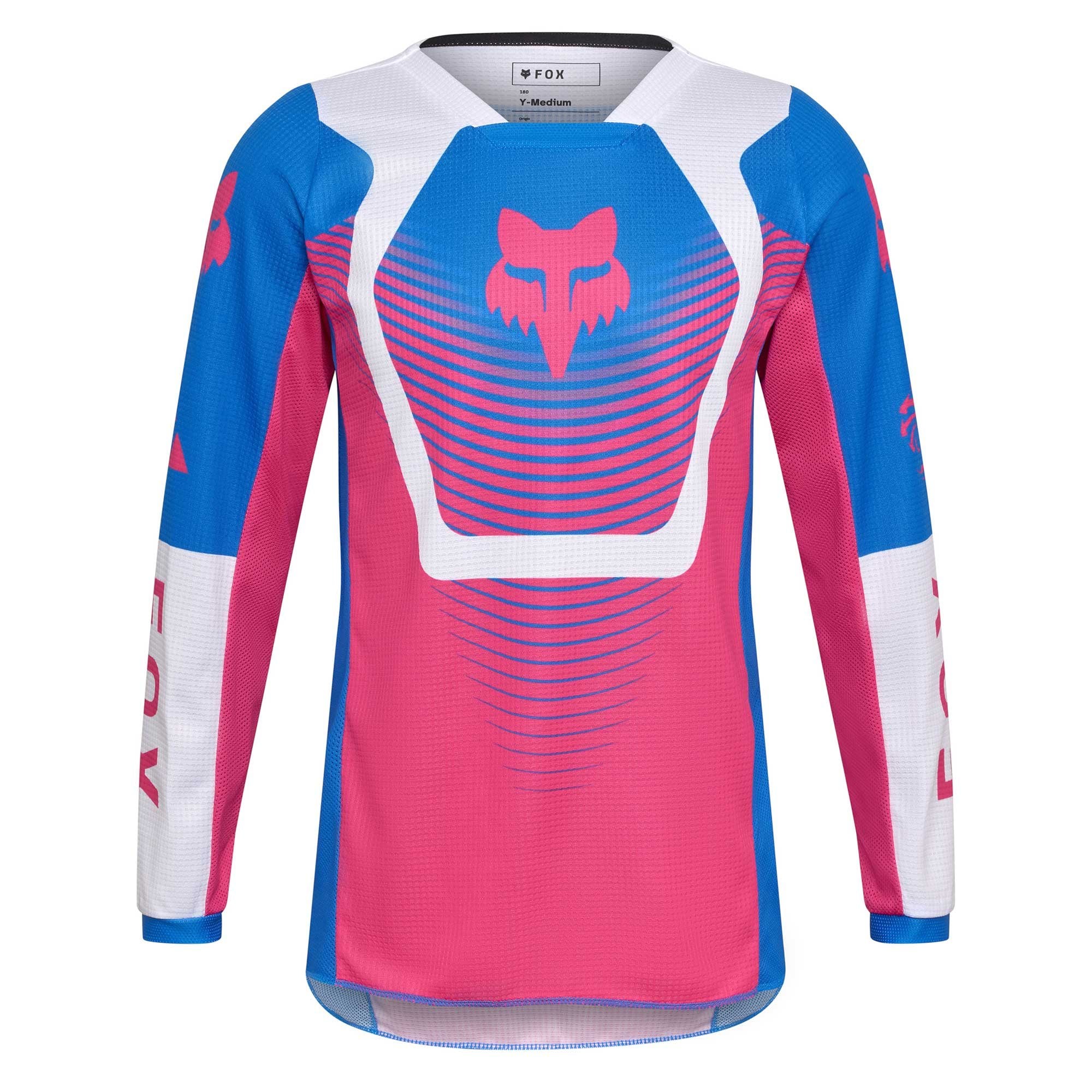 FOX Racing Youth MX Jersey & Pant Kit Deal - 180 COLLECT (Blue/Pink/White)