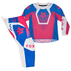 FOX Racing Kids MX Jersey & Pant Kit Deal - 180 COLLECT (Blue/Pink/White)
