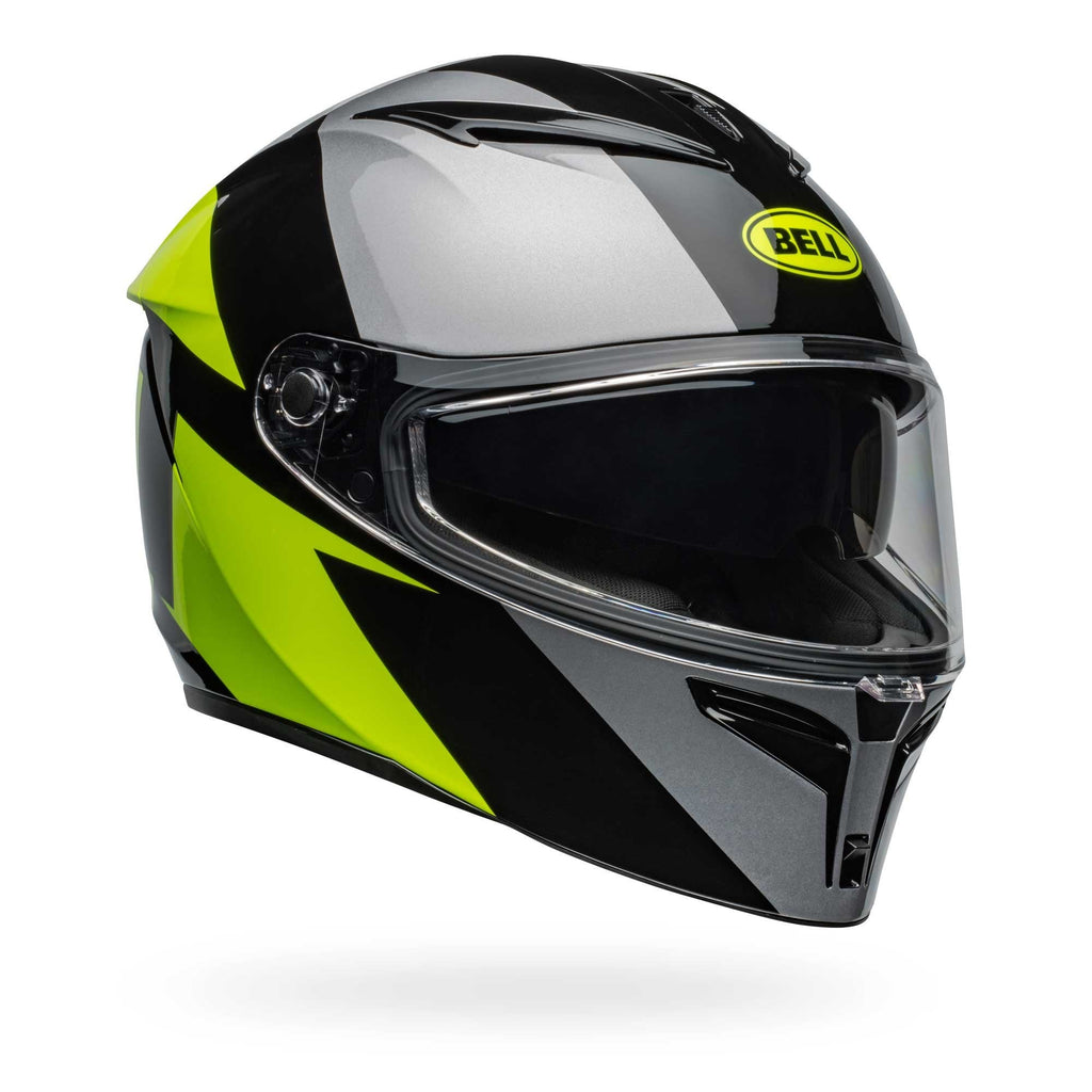 Bell Lithium SHEAR Motorcycle Helmet (Gloss Black/Grey/Yellow)
