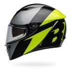 Bell Lithium SHEAR Motorcycle Helmet (Gloss Black/Grey/Yellow)