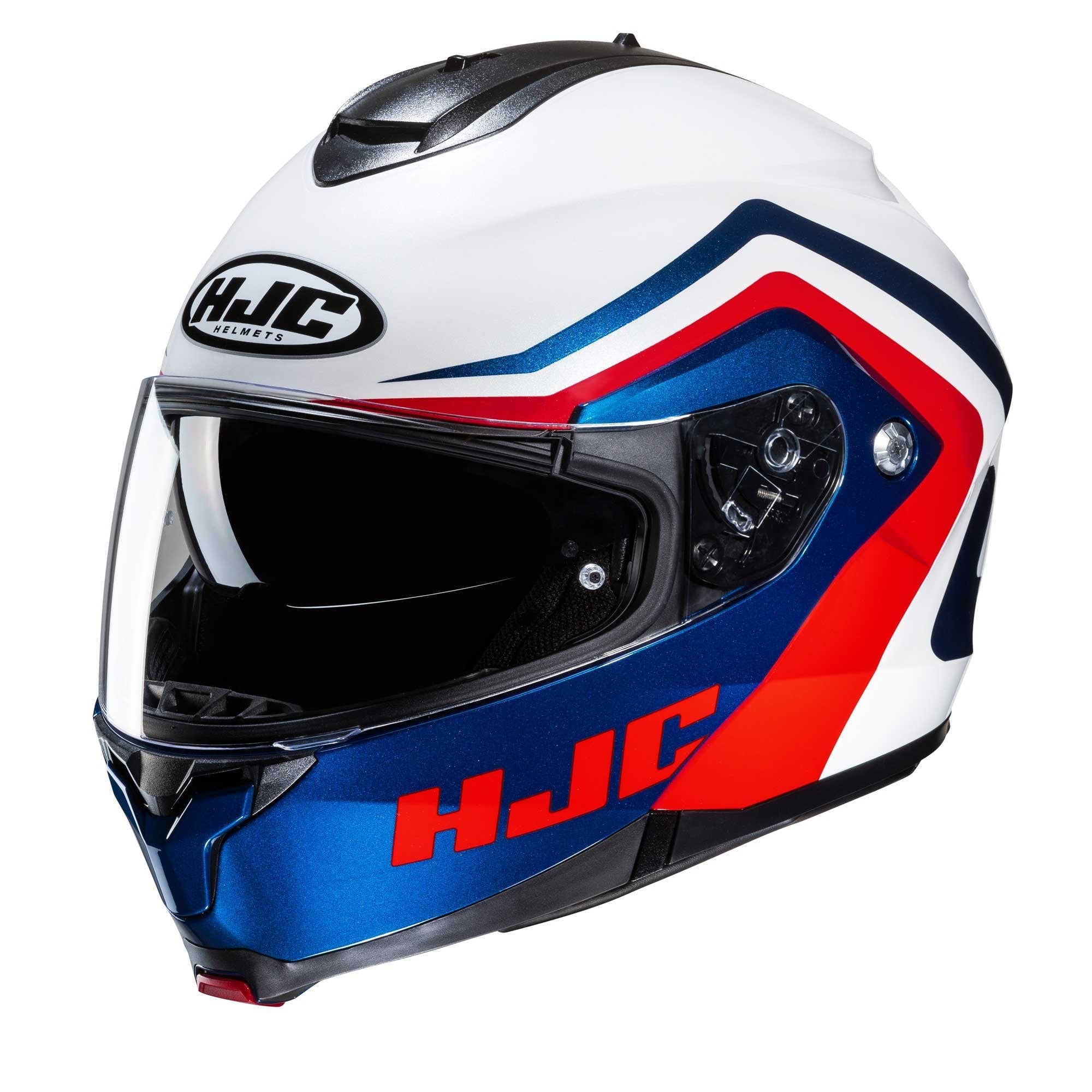 HJC Motorcycle Flip Up Helmet - C91N NEPOS (White/Blue/Red)