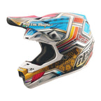 Troy Lee Motocross Helmet - SE5 Carbon MIPS - LOWRIDER (Silver/Blue/Pink)