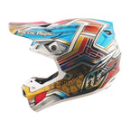 Troy Lee Motocross Helmet - SE5 Carbon MIPS - LOWRIDER (Silver/Blue/Pink)