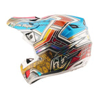 Troy Lee Motocross Helmet - SE5 Carbon MIPS - LOWRIDER (Silver/Blue/Pink)