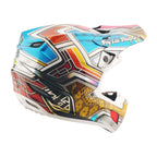 Troy Lee Motocross Helmet - SE5 Carbon MIPS - LOWRIDER (Silver/Blue/Pink)
