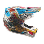 Troy Lee Motocross Helmet - SE5 Carbon MIPS - LOWRIDER (Silver/Blue/Pink)