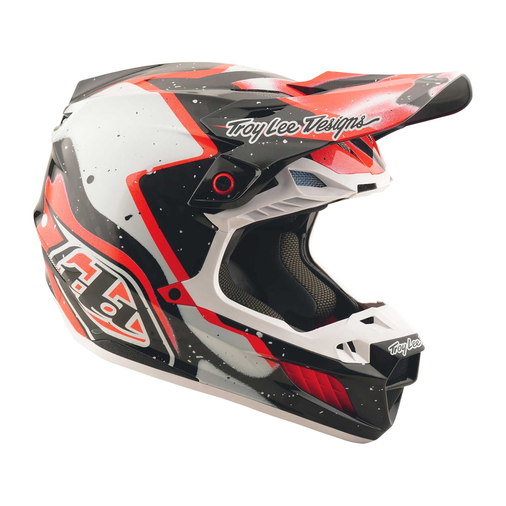 Troy Lee Motocross Helmet - SE5 Carbon MIPS - MEMBRANE (Black/Red/White)