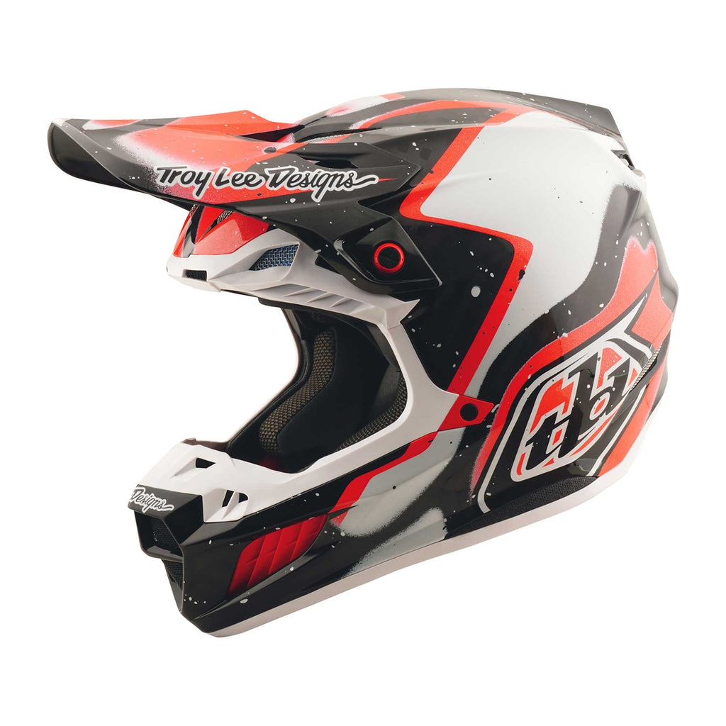 Troy Lee Motocross Helmet - SE5 Carbon MIPS - MEMBRANE (Black/Red/White)