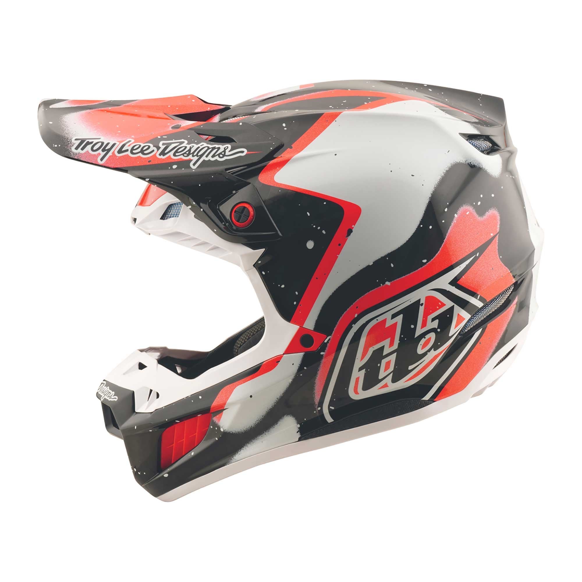 Troy Lee Motocross Helmet - SE5 Carbon MIPS - MEMBRANE (Black/Red/White)
