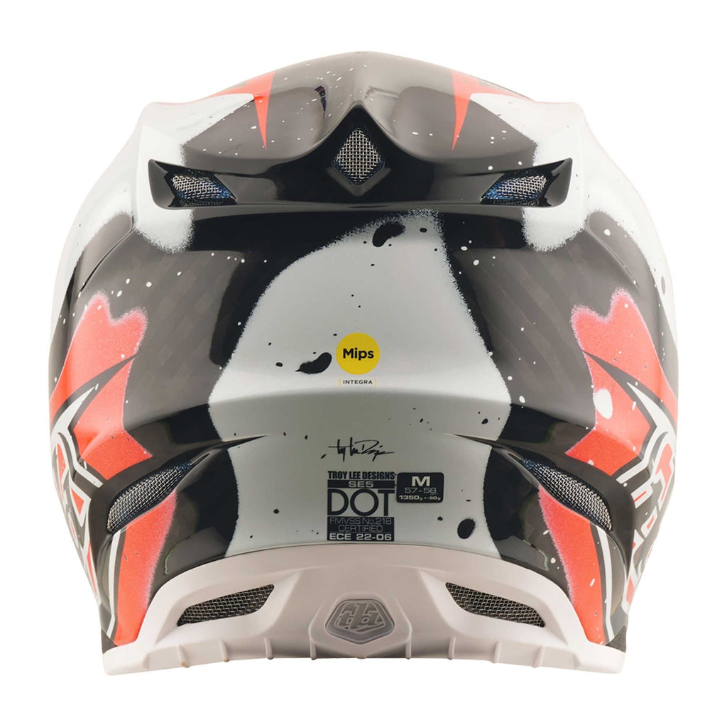 Troy Lee Motocross Helmet - SE5 Carbon MIPS - MEMBRANE (Black/Red/White)