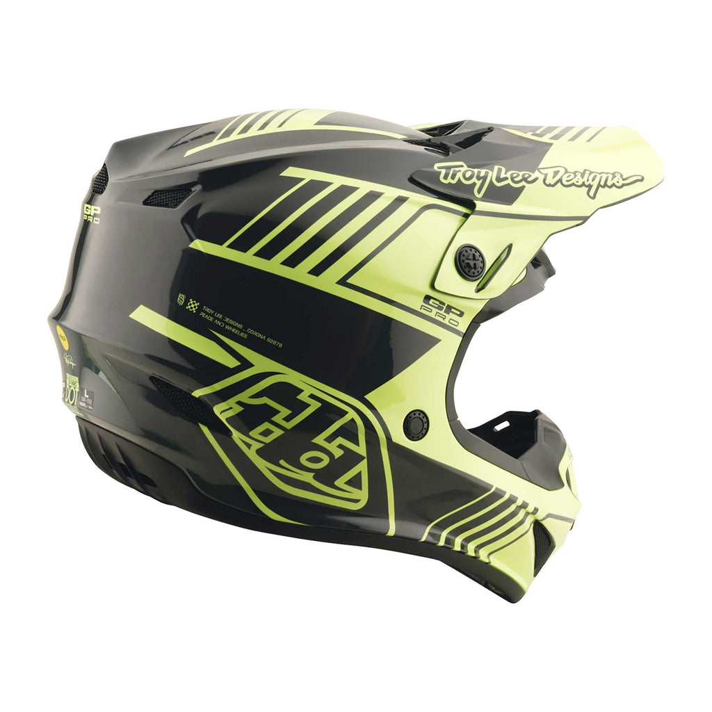 Troy Lee Motocross Youth Helmet - GP Pro MIPS SEGMENT (Glo Yellow)
