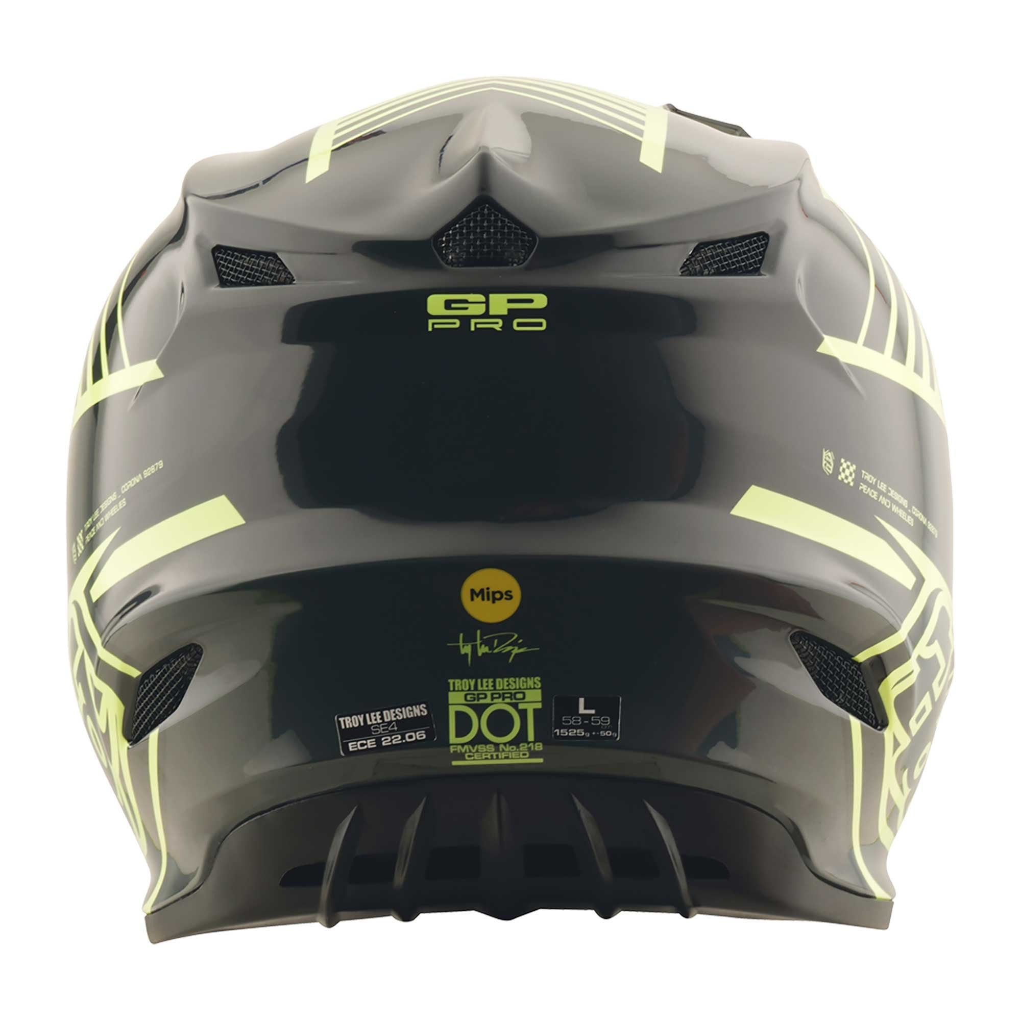 Troy Lee Motocross Youth Helmet - GP Pro MIPS SEGMENT (Glo Yellow)