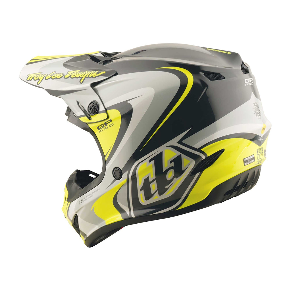 Troy Lee Motocross Helmet - GP Pro MIPS - CROSSOVER (Grey/Black/Flo Yellow)